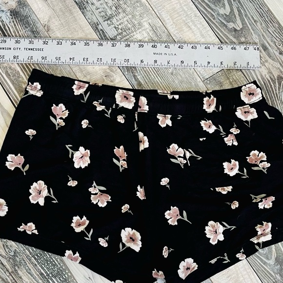 Zella Lounge Shorts Jersey Knit  Black Blue & Floral SZ XL NEW! - Picture 8 of 12